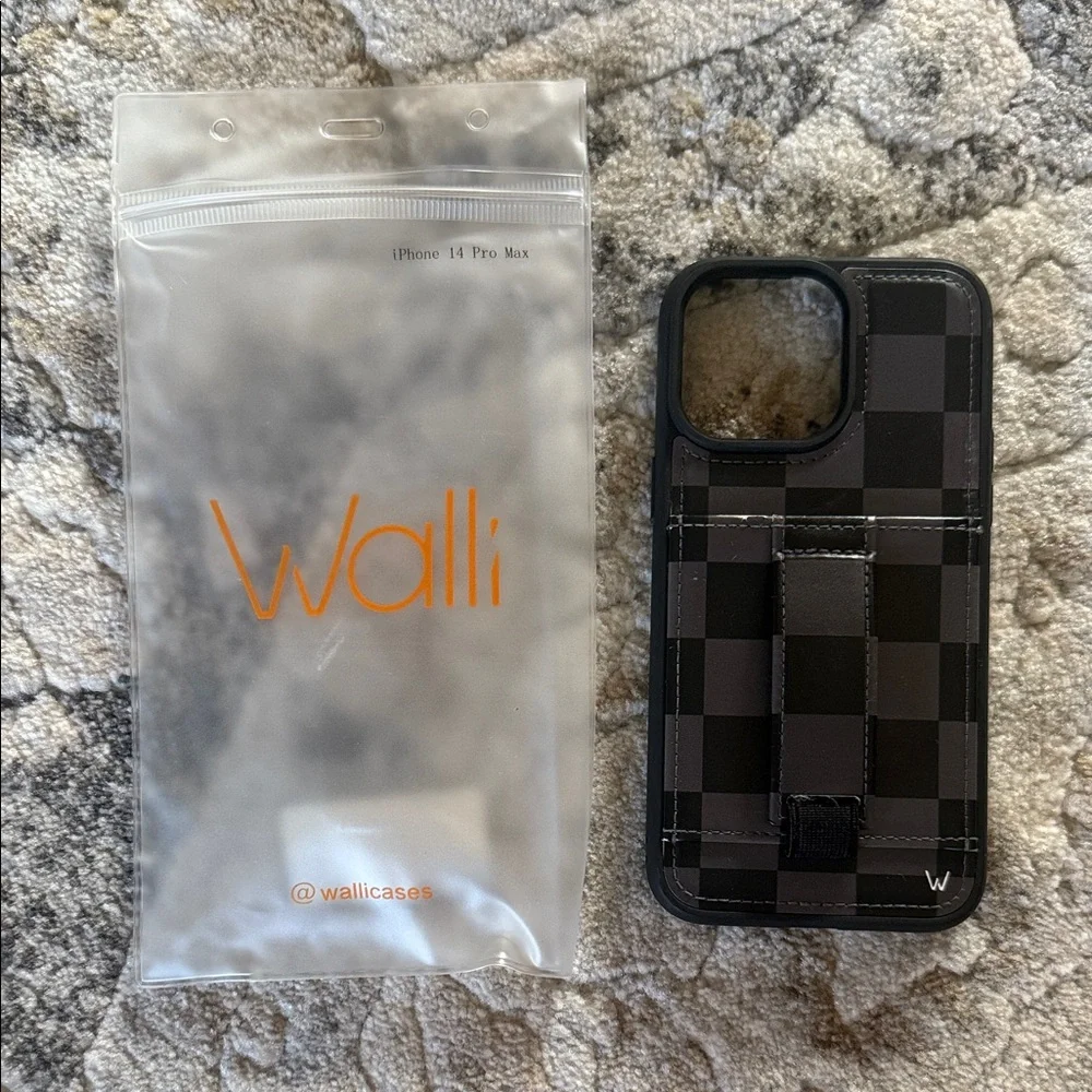 Walli Black & Gray Checkered iPhone 14 Pro Max Case